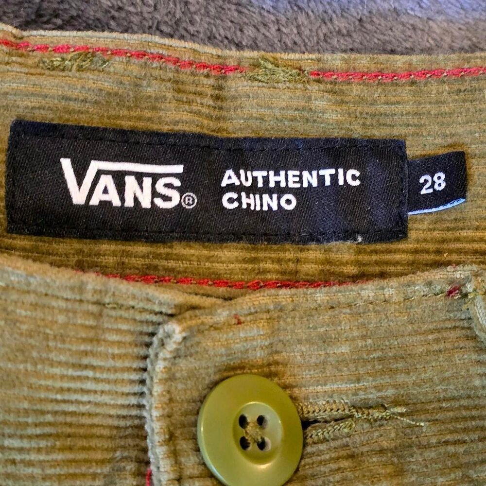 Vans olive Green corduroy pantsSize 28'